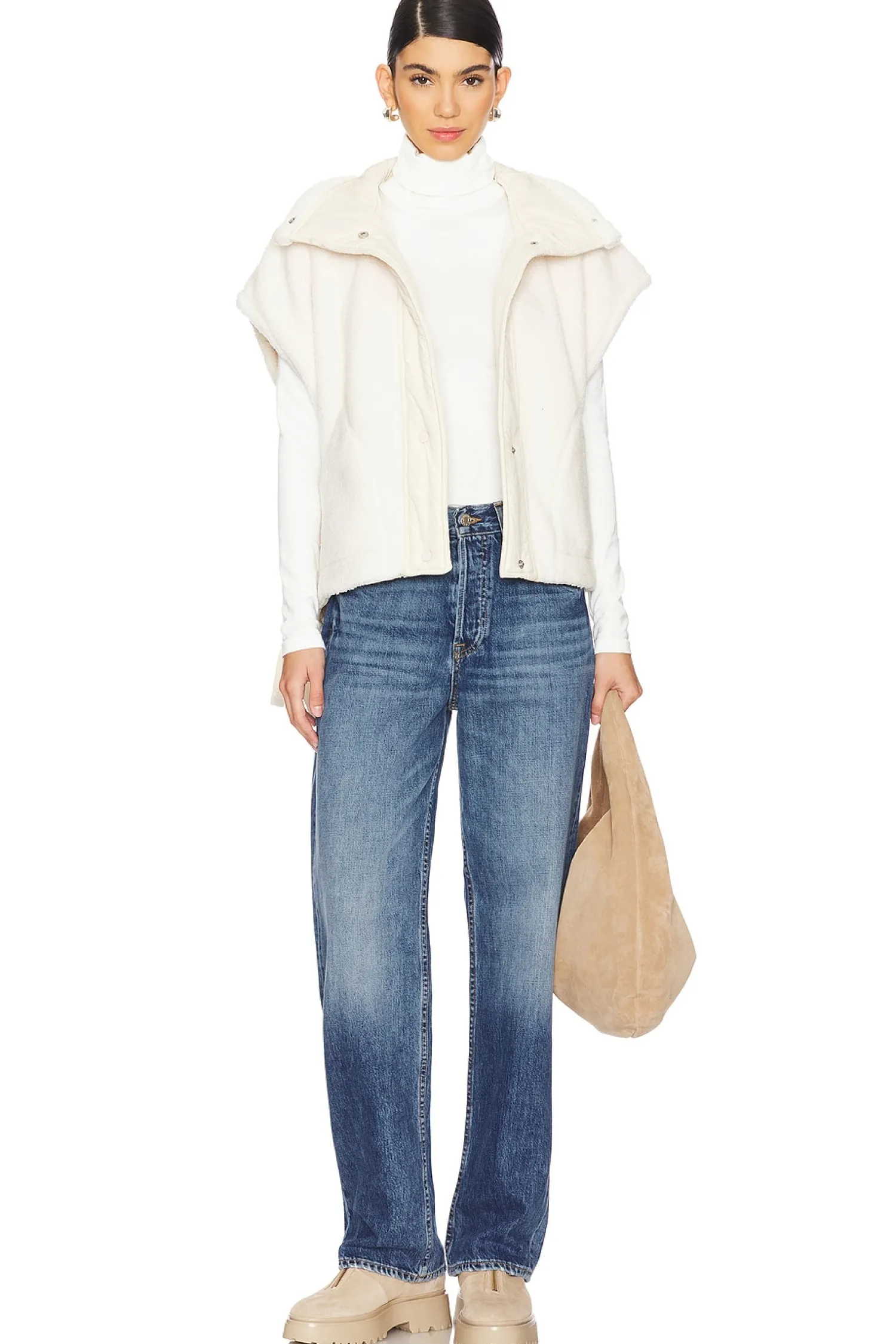 Women Free People Jackets & Coats>x FP Movement Scout It Out Fleece Vest In Birch Tree