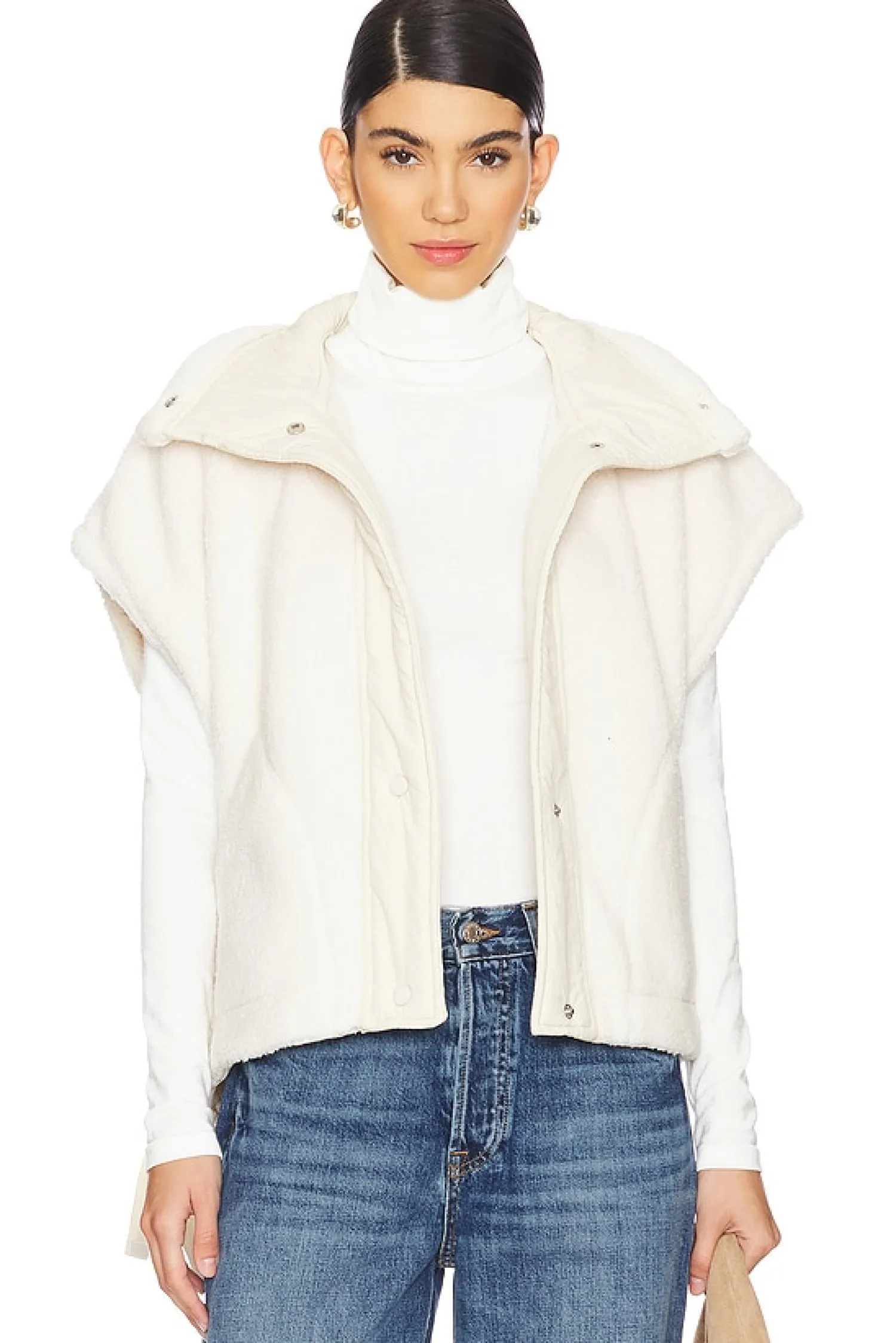Women Free People Jackets & Coats>x FP Movement Scout It Out Fleece Vest In Birch Tree