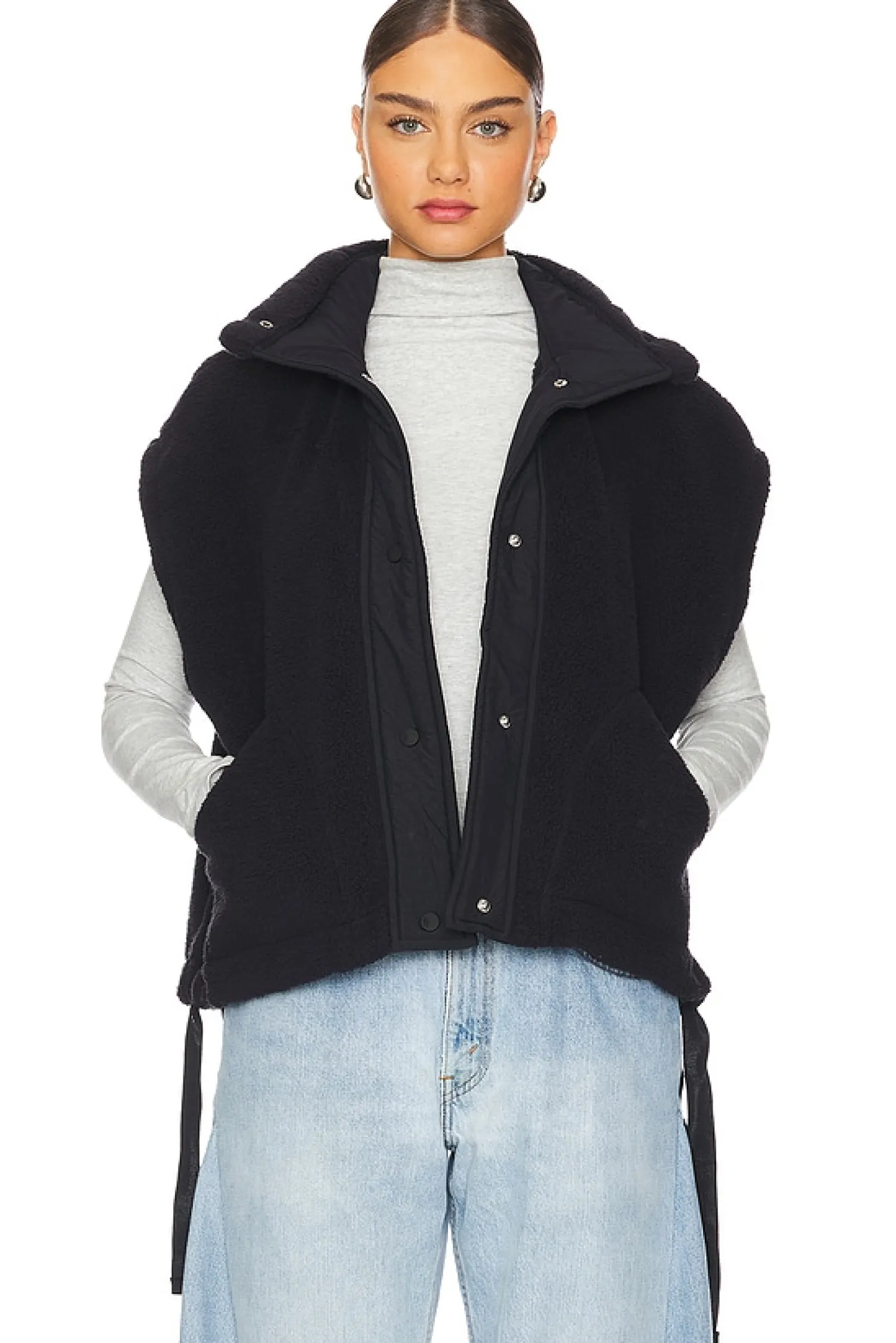 Women Free People Jackets & Coats>x FP Movement Scout It Out Fleece Vest In Birch Tree