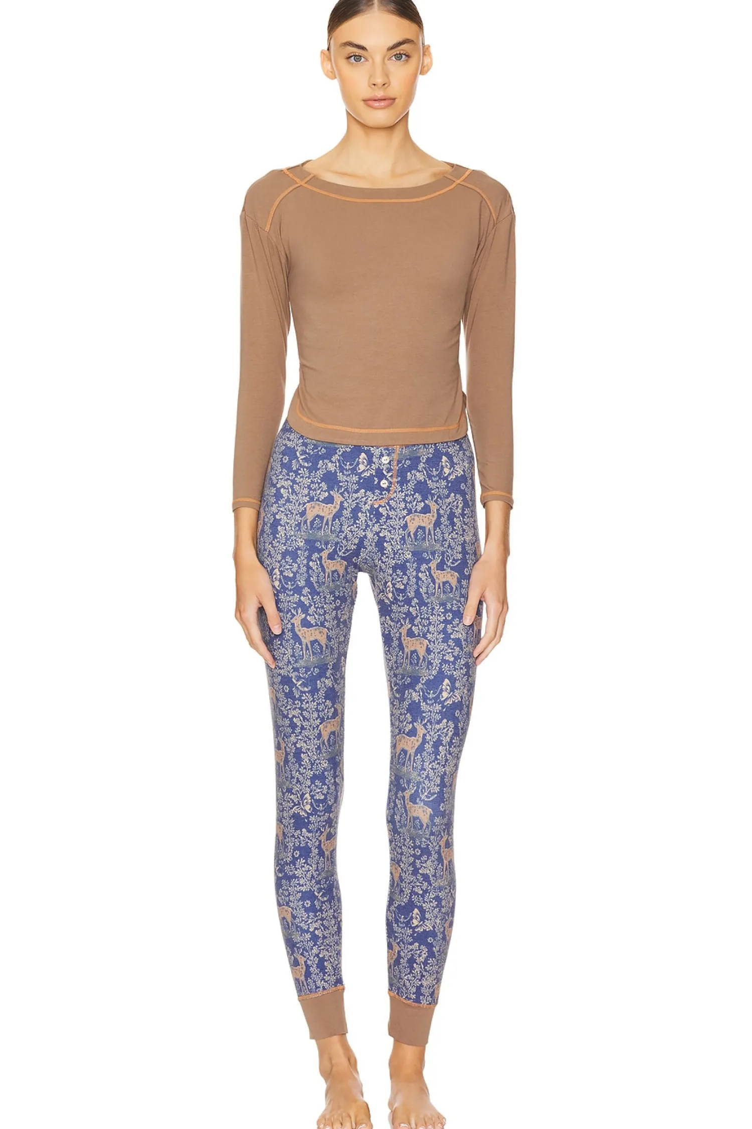 Women Free People Lingerie & Sleepwear>x Intimately FP Chill Evening Pj Set In Night Sky Combo