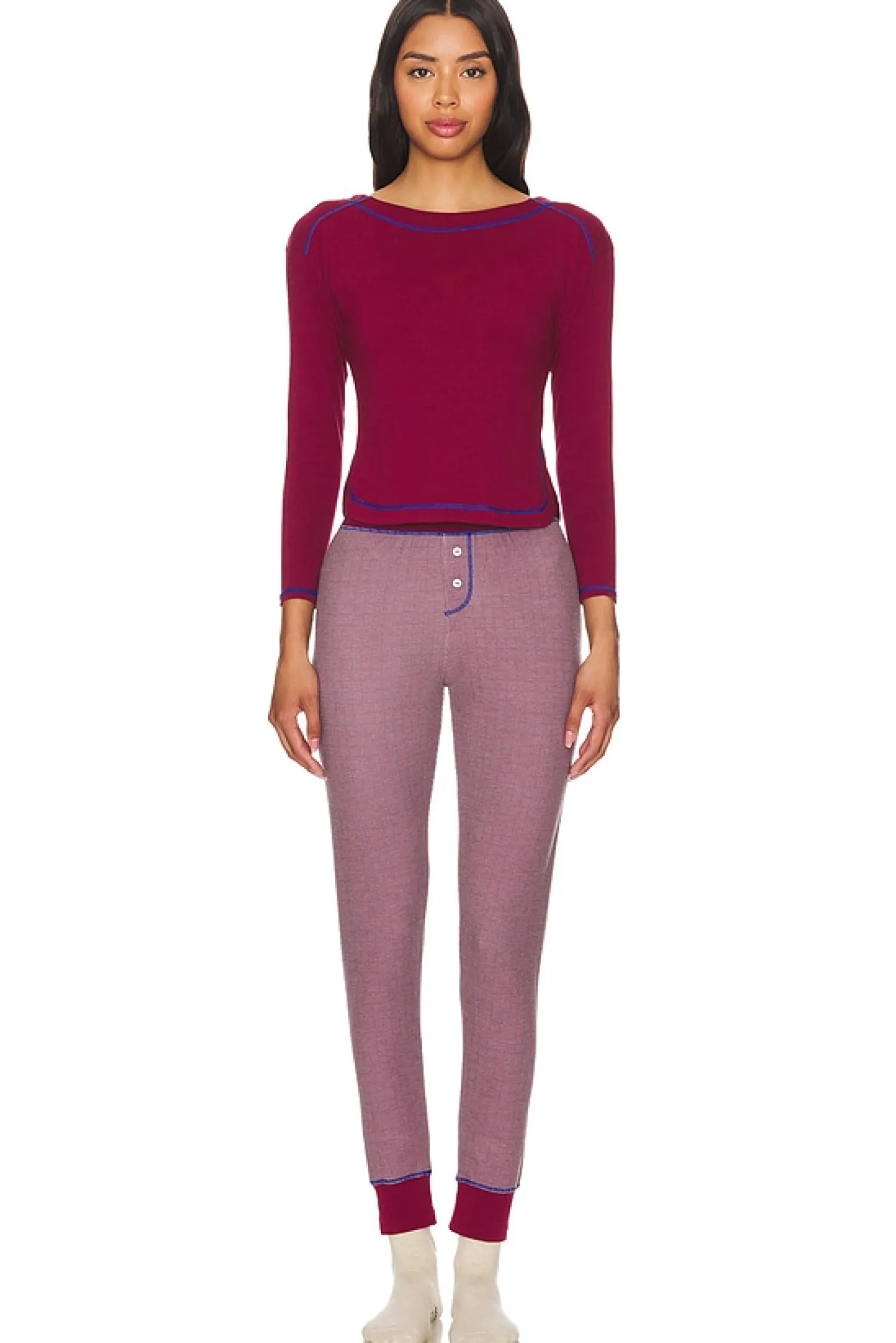 Women Free People Lingerie & Sleepwear>x Intimately FP Chill Evening Pj Set In Night Sky Combo