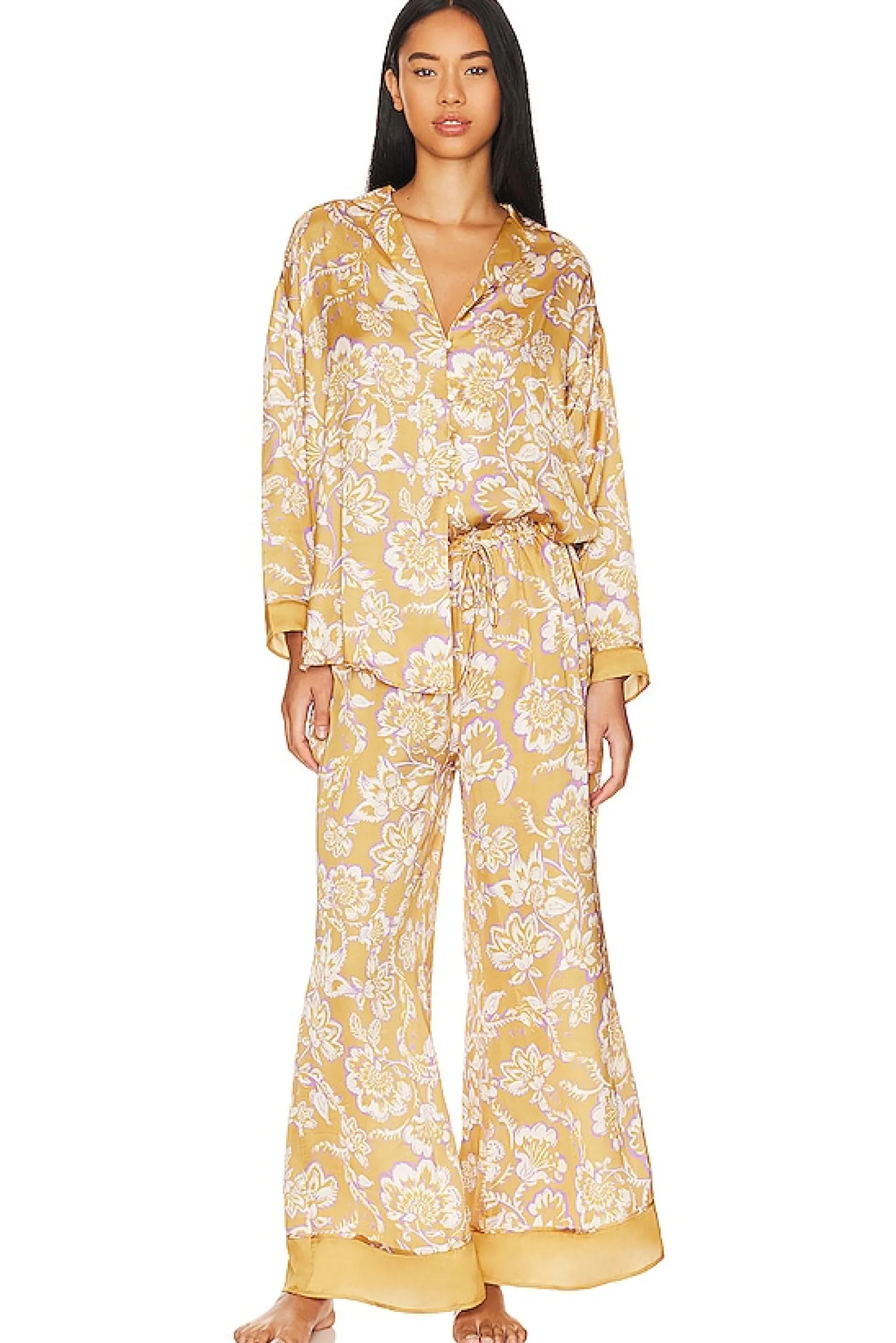 Women Free People Lingerie & Sleepwear>x Intimately FP Dreamy Days Pajama Set In Vintage Combo