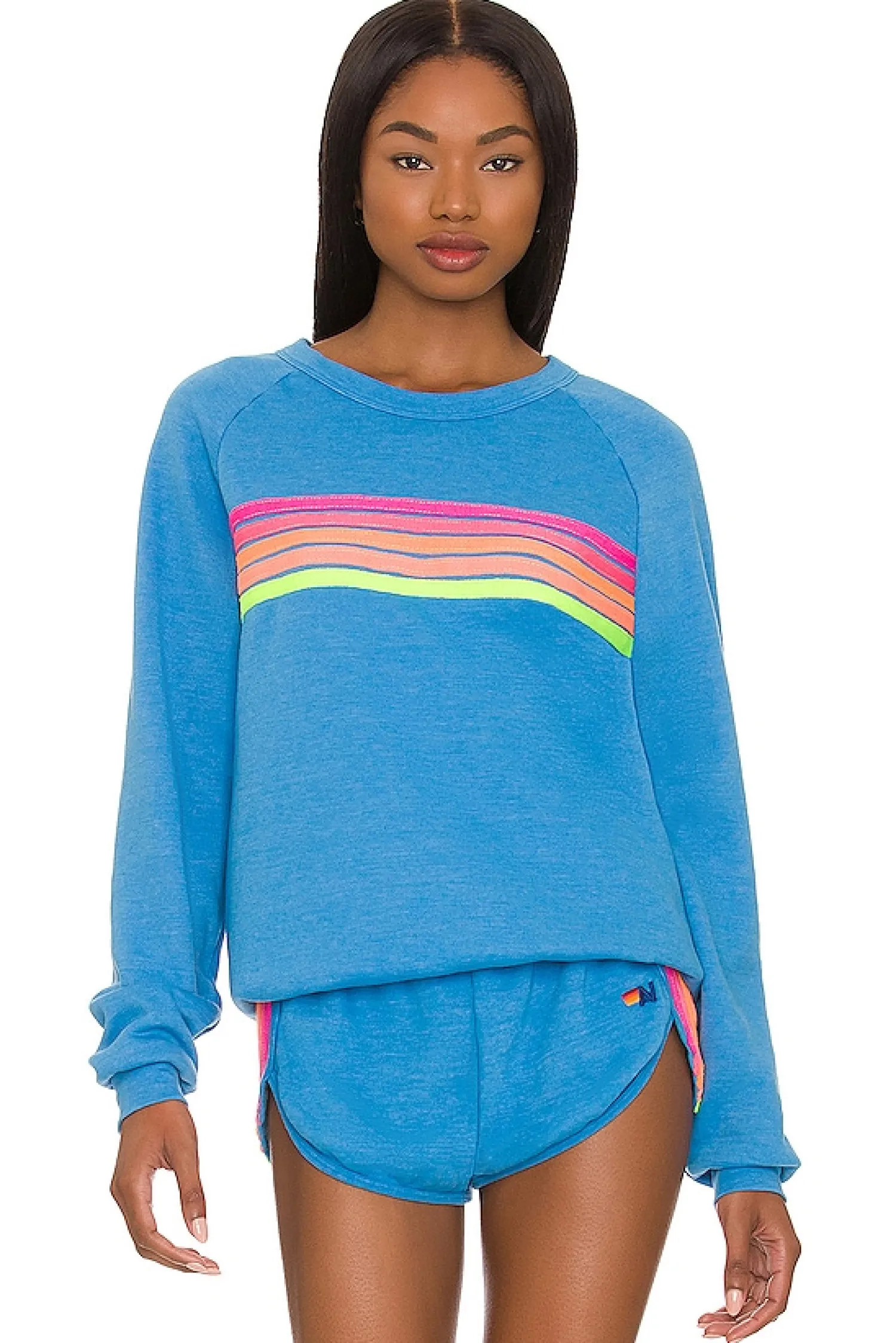 Women Aviator Nation Loungewear>X REVOLVE 5 Stripe Crew Sweatshirt