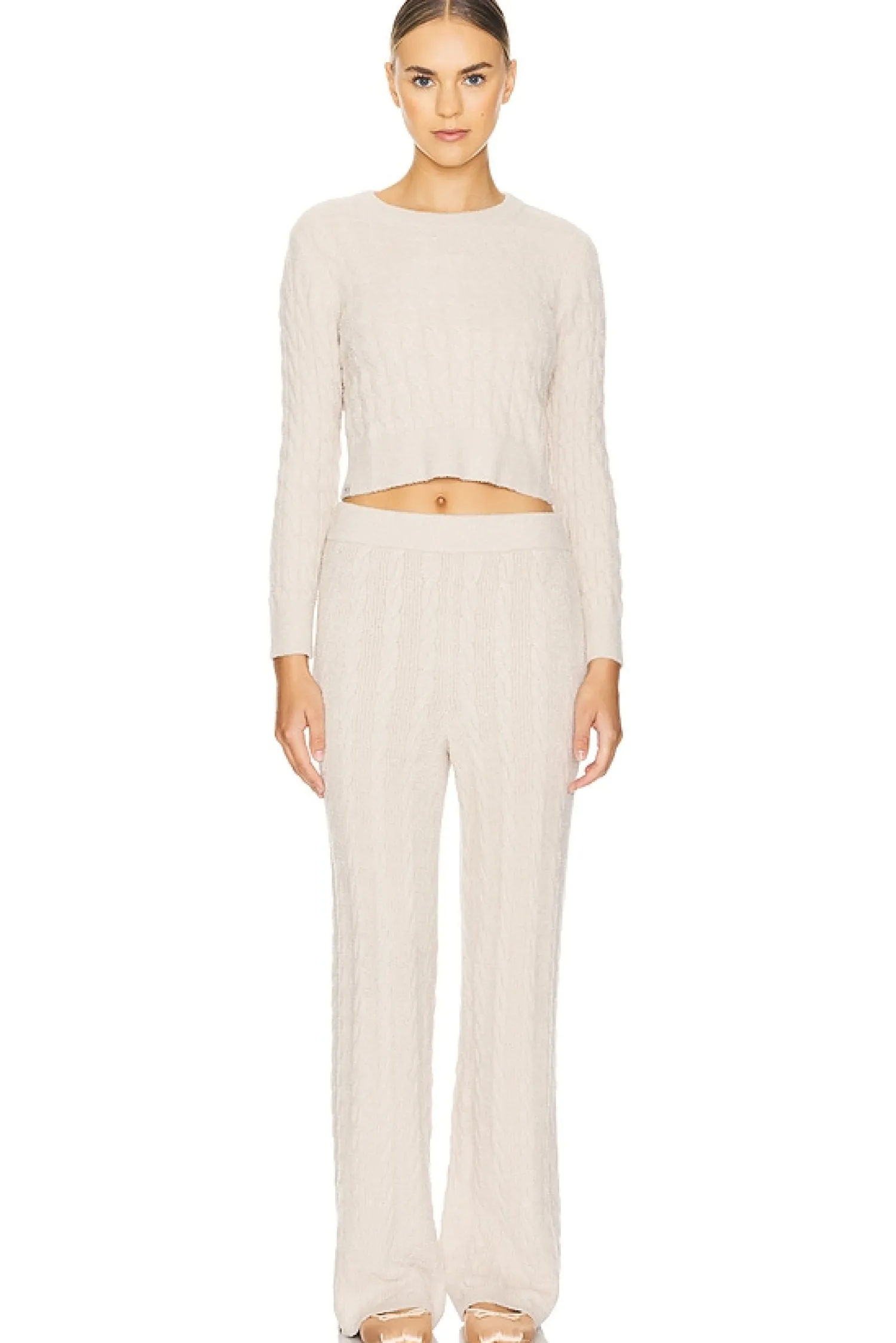 Women Barefoot Dreams Jumpsuits>x REVOLVE CozyChic Lite Cable Pullover & Pant Set