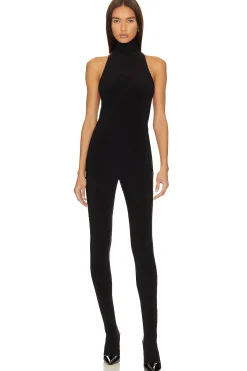Women Norma Kamali Jumpsuits>X Revolve Halter Turtle Catsuit With Footsie