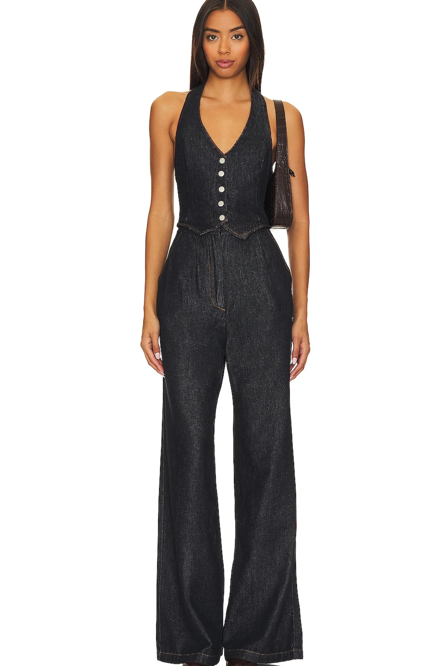 Women Amanda Uprichard Jumpsuits>X Revolve Isadore Denim Jumpsuit