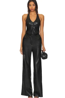 Women Amanda Uprichard Jumpsuits>X Revolve Isadore Faux Leather Jumpsuit