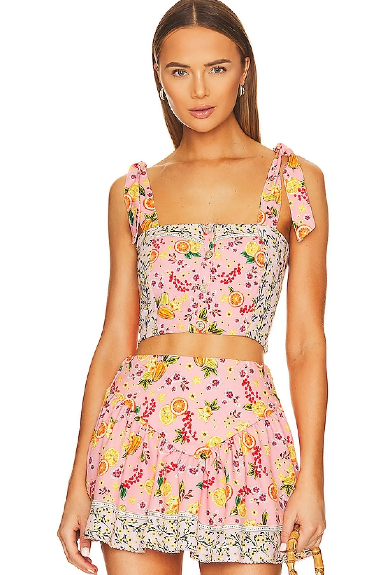 Women Agua Bendita Matching Sets>X Revolve Leah Crop Top
