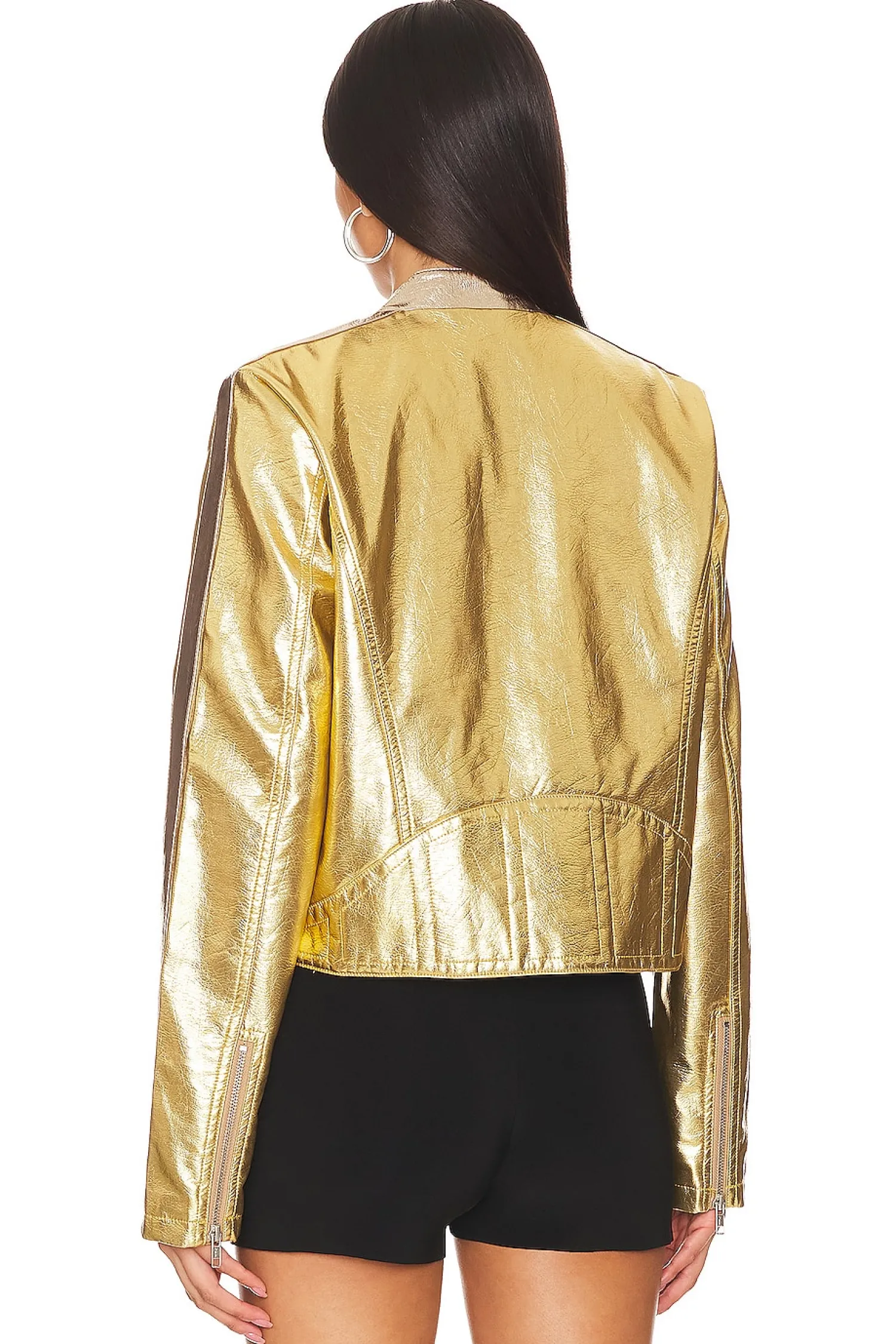 Women Free People Jackets & Coats>x REVOLVE x We The Free FAST LANE METALLIC Faux Leather Jacket