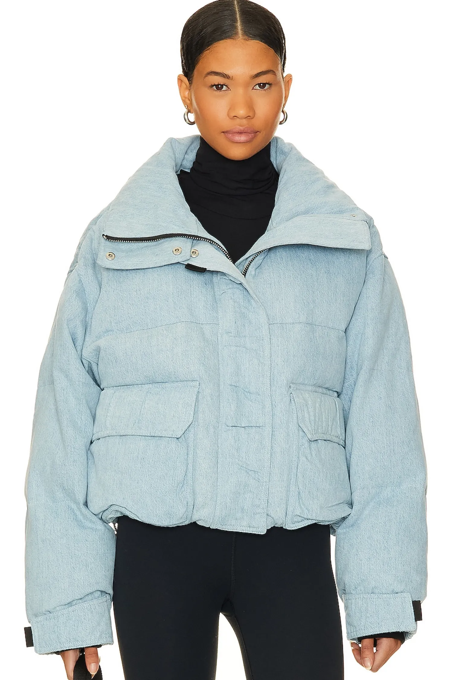 Women AGOLDE Jackets & Coats>x Shoreditch Ski Club Nova Denim Puffer