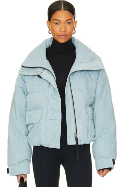 Women AGOLDE Jackets & Coats>x Shoreditch Ski Club Nova Denim Puffer