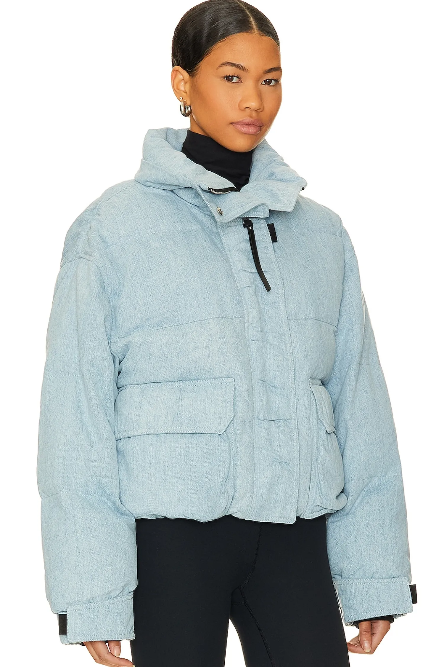 Women AGOLDE Jackets & Coats>x Shoreditch Ski Club Nova Denim Puffer