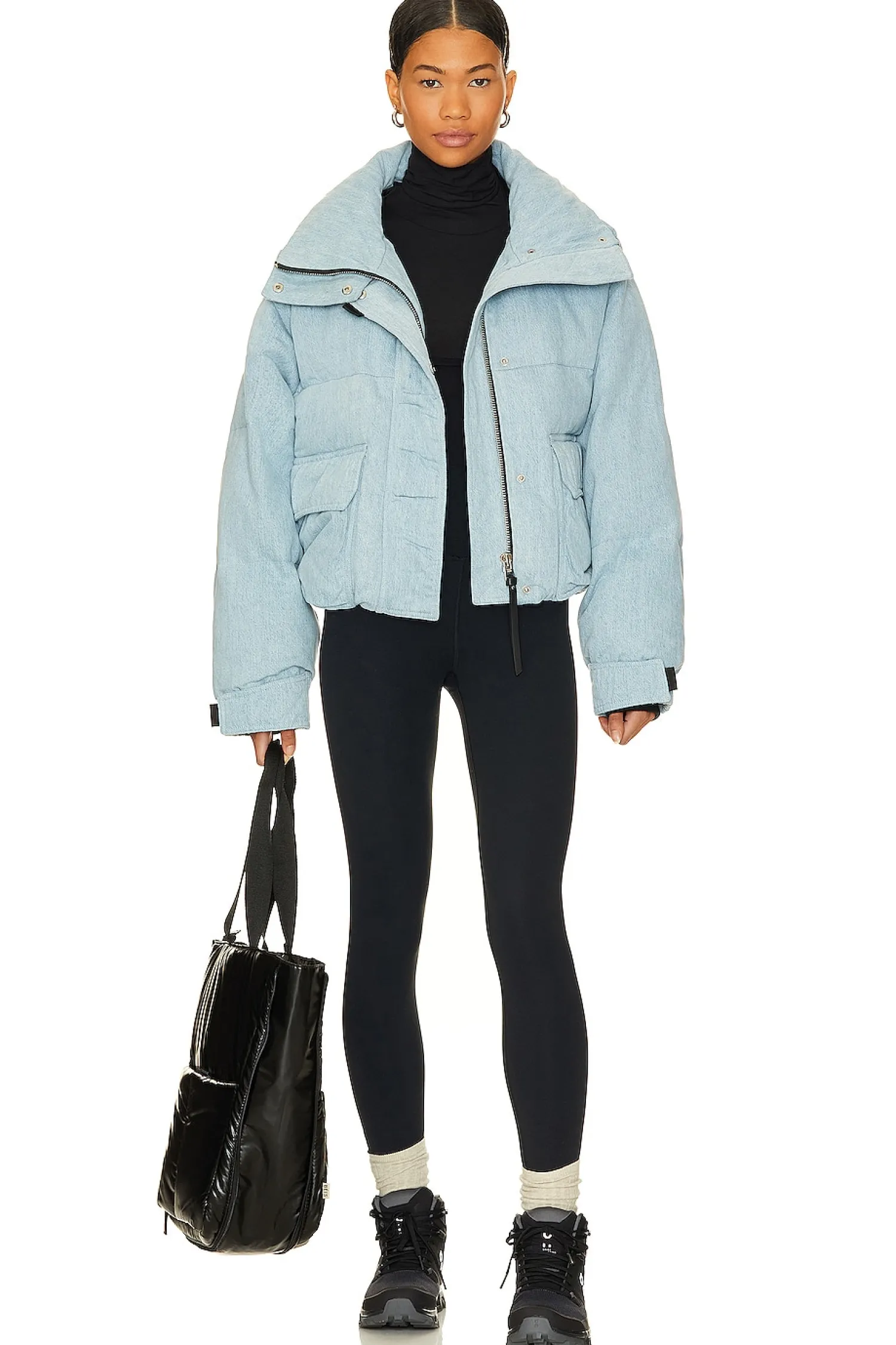 Women AGOLDE Jackets & Coats>x Shoreditch Ski Club Nova Denim Puffer