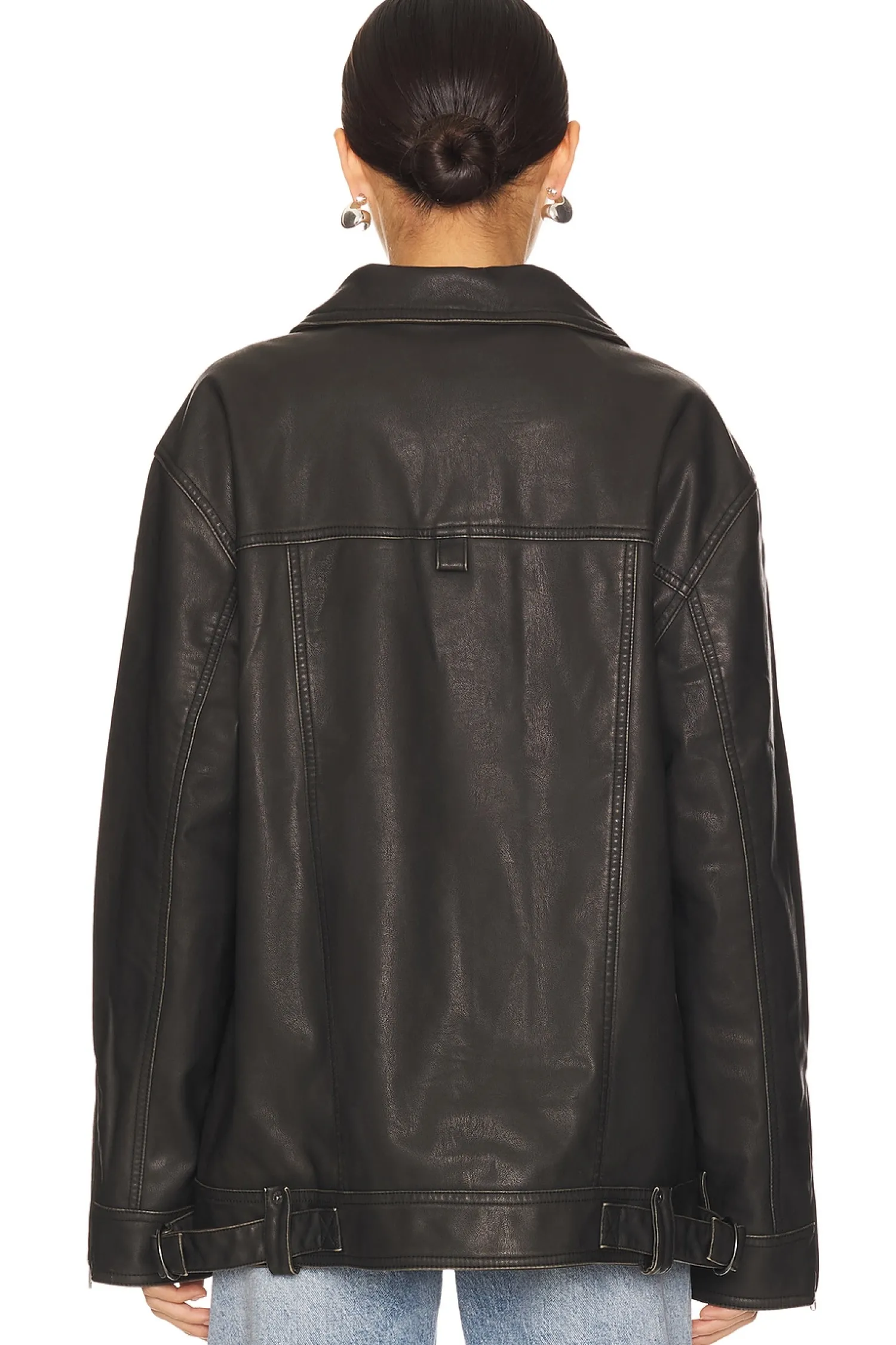 Women Free People Jackets & Coats>x We The Free Buckle Up Faux Leather Jacket