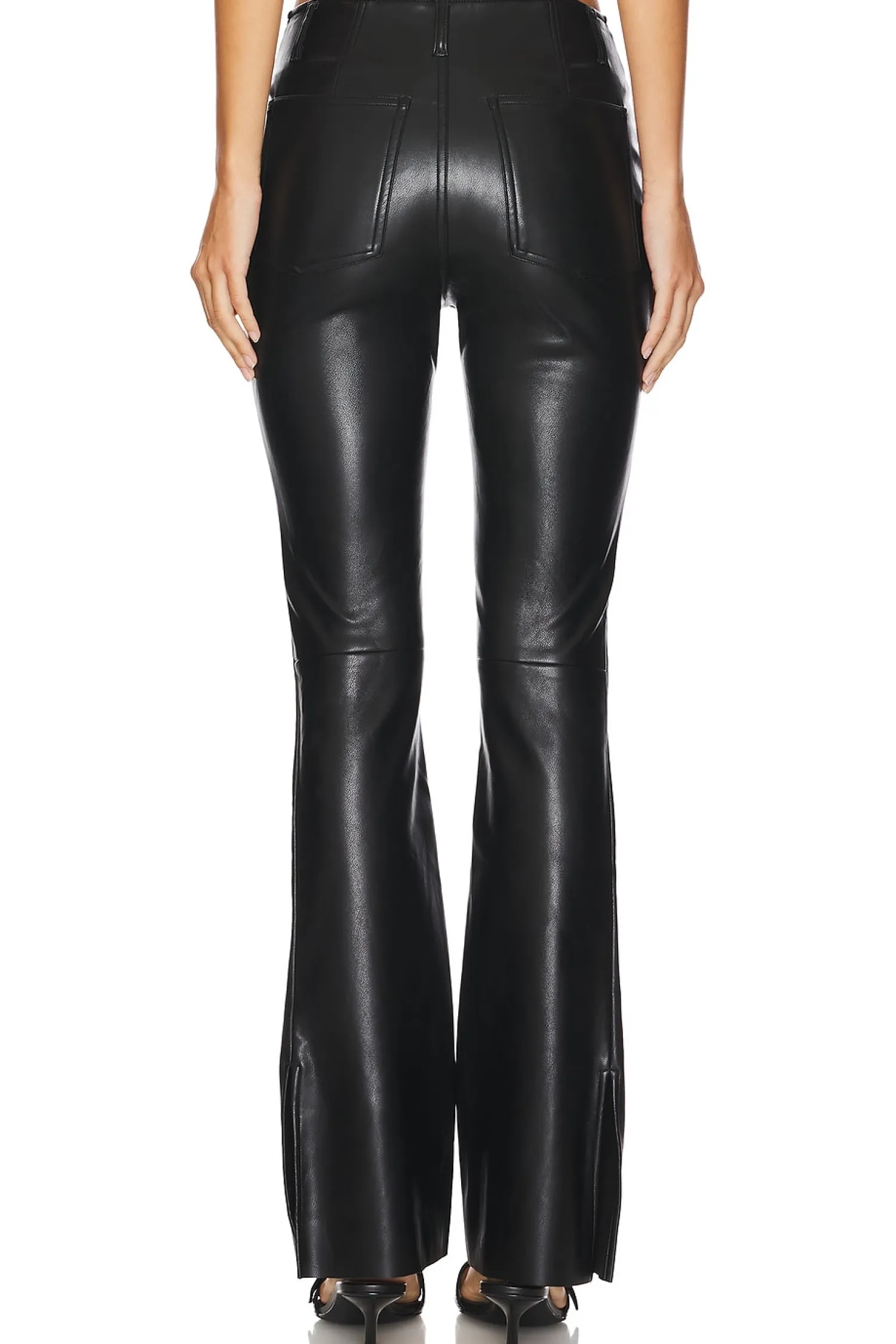 Women Free People Pants>x We The Free Level Up Faux Leather Slit Bootcut