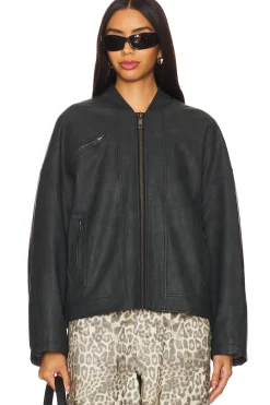 Women Free People Jackets & Coats>x We The Free Vinny Faux Leather Bomber