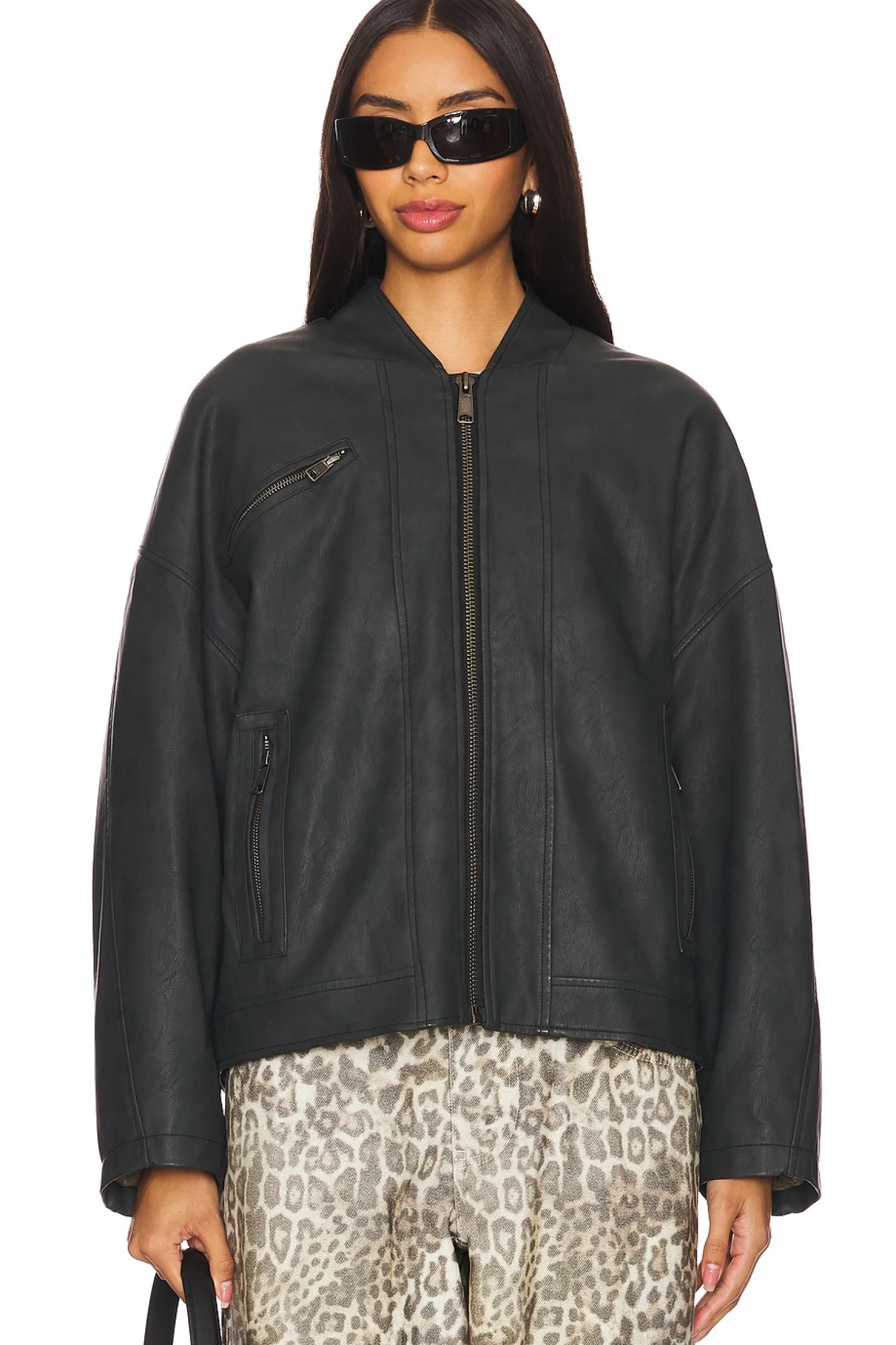 Women Free People Jackets & Coats>x We The Free Vinny Faux Leather Bomber