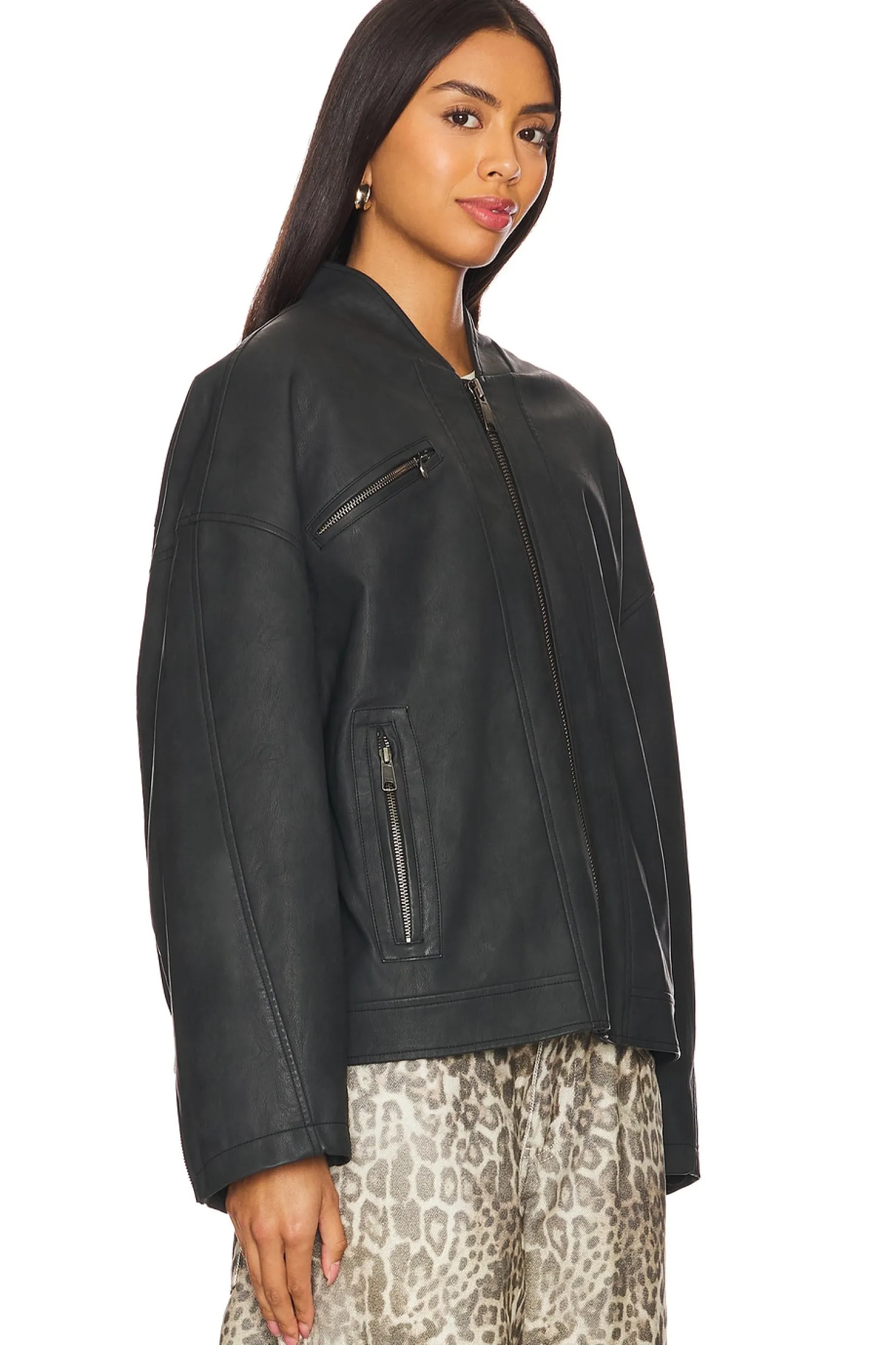 Women Free People Jackets & Coats>x We The Free Vinny Faux Leather Bomber