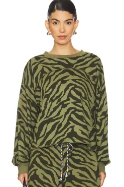 Women SUNDRY Loungewear>Zebra Femme Sweatshirt