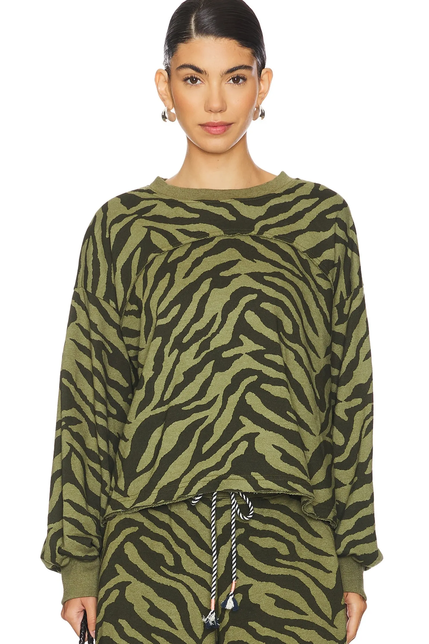 Women SUNDRY Loungewear>Zebra Femme Sweatshirt