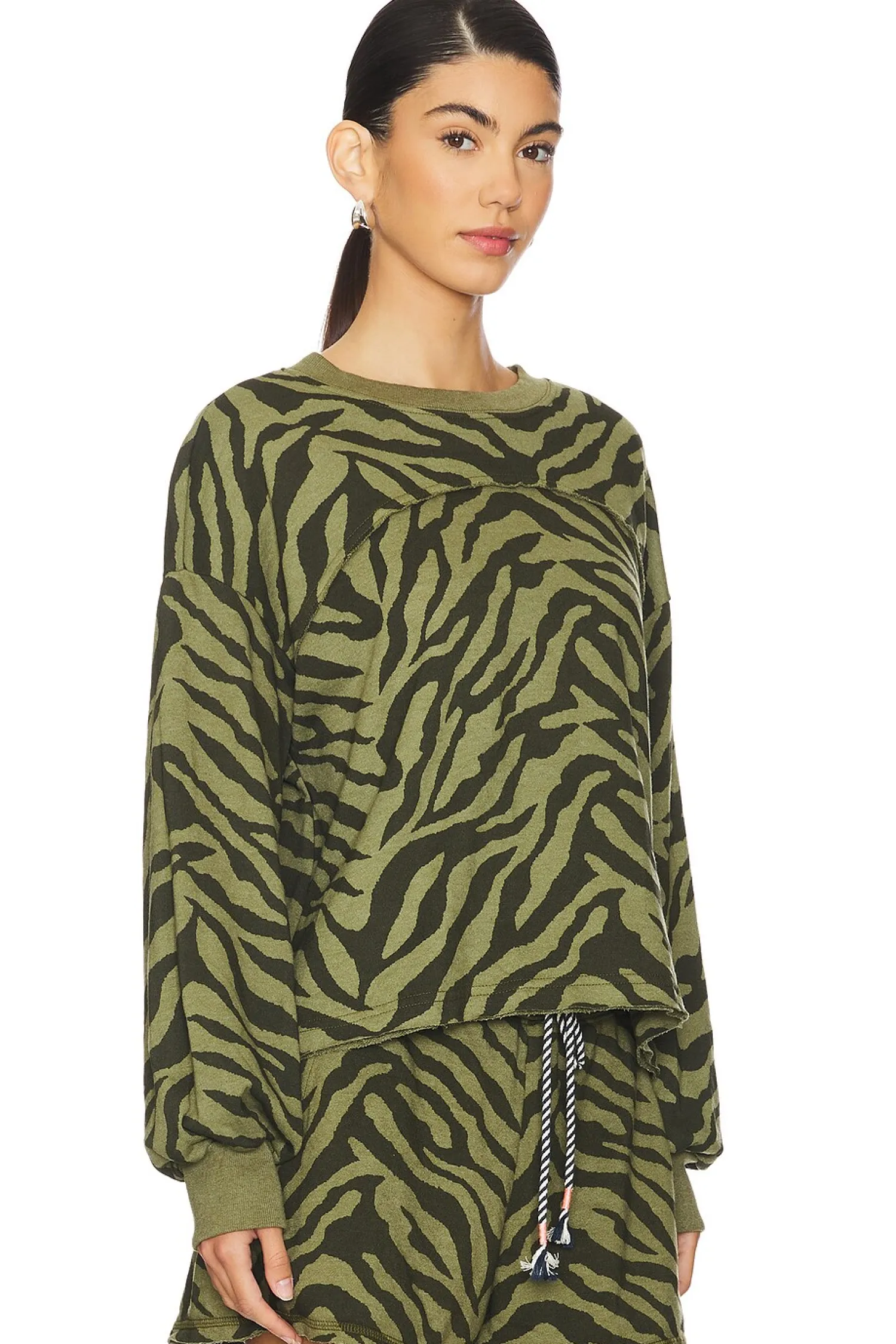 Women SUNDRY Loungewear>Zebra Femme Sweatshirt