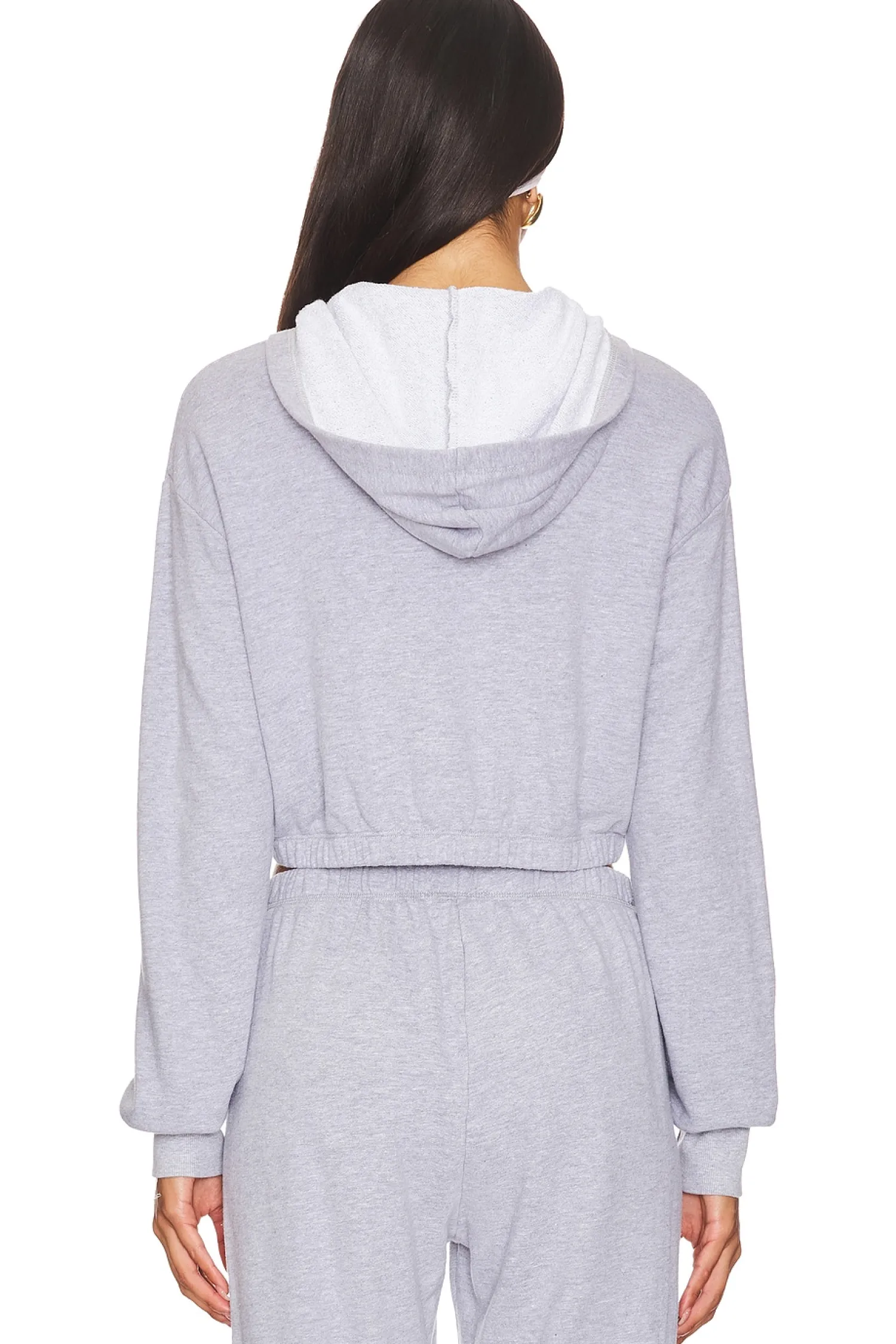 Women LA Made Loungewear>Zip Up Crop Hoodie