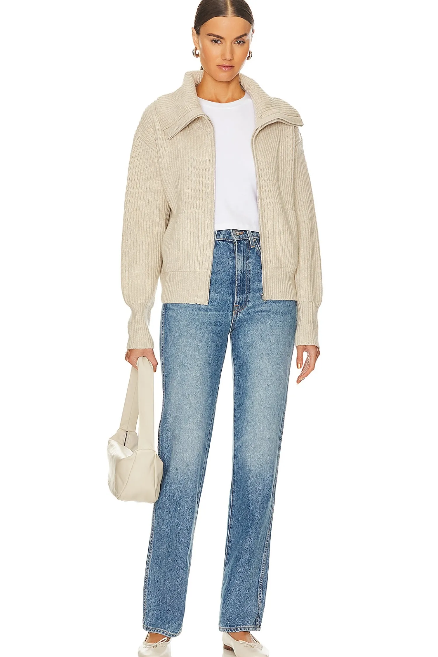Women White + Warren Jackets & Coats>Zip Up Jacket