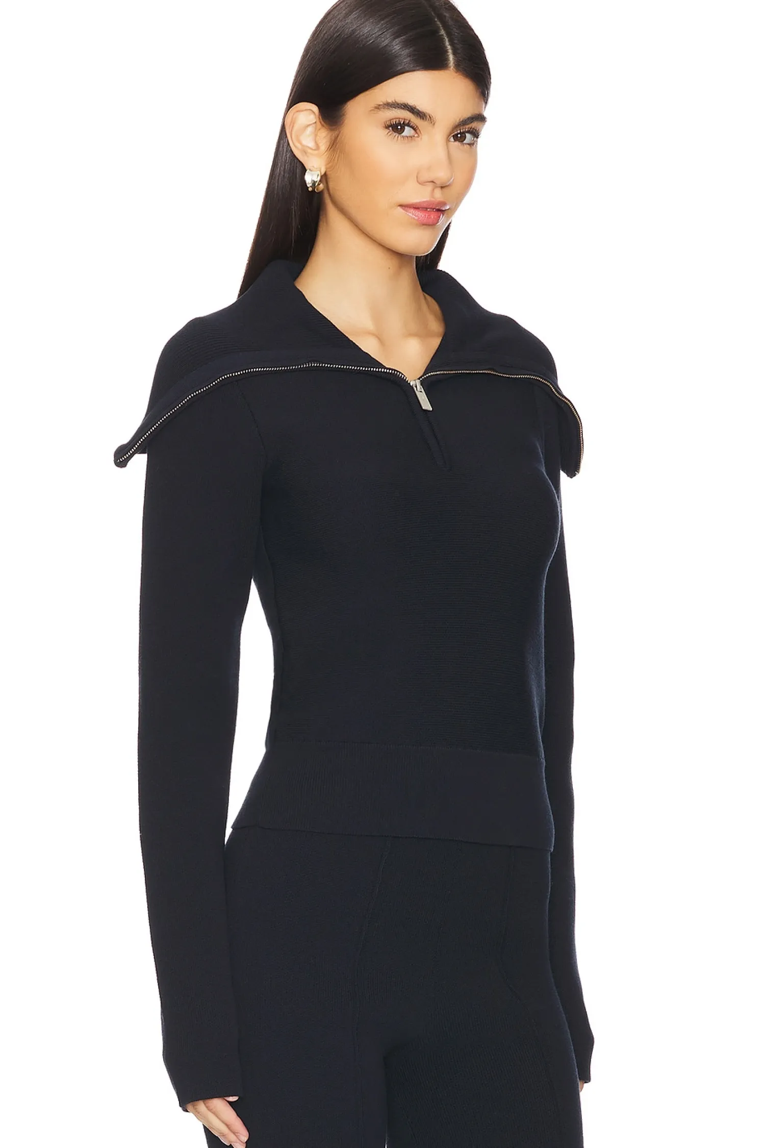 Women REMAIN Matching Sets>Zipped Collar Sweater